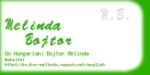 melinda bojtor business card